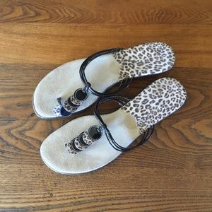 Animal print sandals